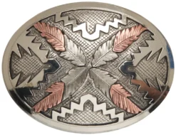 AndWest Vintage "Saguaro" Navajo Feathers Buckle